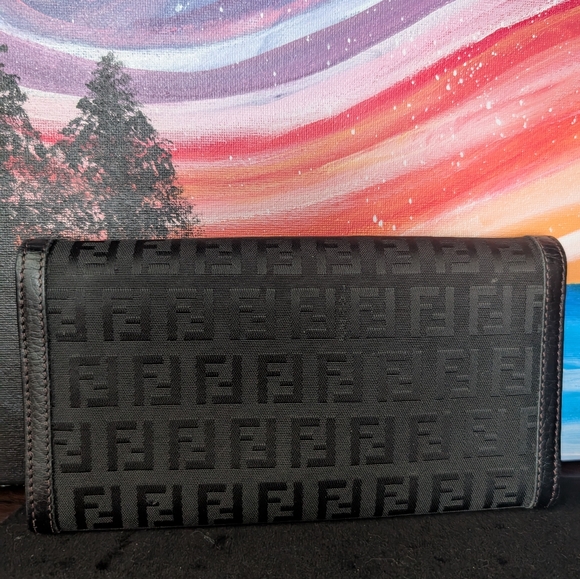 Fendi Black Wallet with Gold Charm - Picture 2 of 10